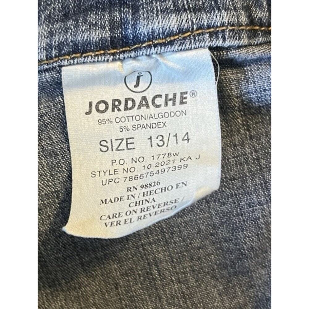 Vintage Jordache Jeans Womens 13 14 Blue Flare Lace Up Low Rise Y2K Dark Wash - Picture 7 of 7